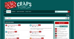 Desktop Screenshot of crapsforum.com
